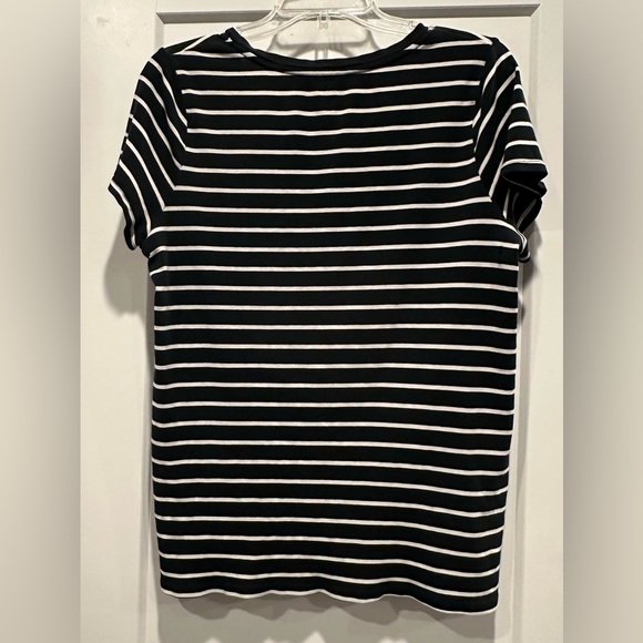 MERONA Black and White Striped Top/Tee - Picture 2 of 3